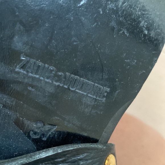 Zadig & Voltaire changeable studded buckle soft leather boots - Picture 14 of 15